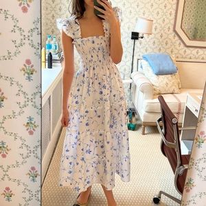 Hill House Nap Dress Blue Botanical